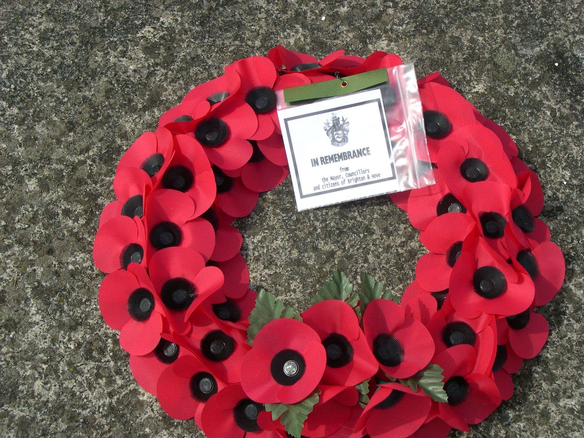 A wreath laid in honor of Indian soldiers