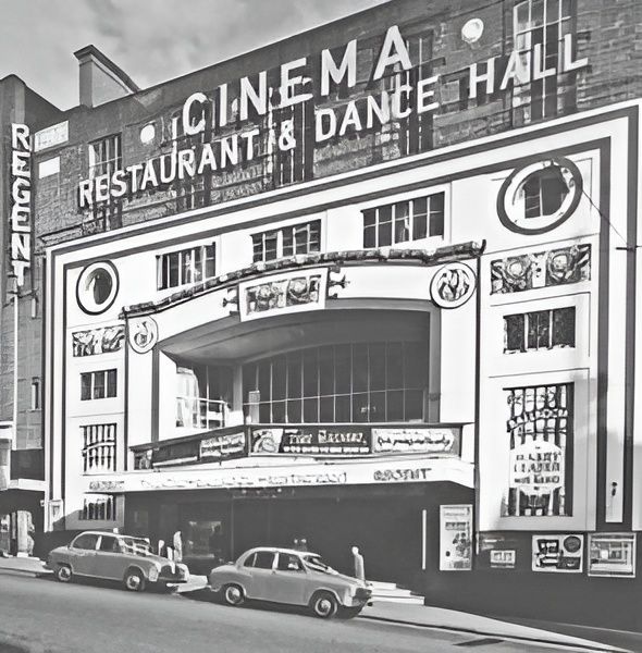 Black and white image of the Regent Dance Hall