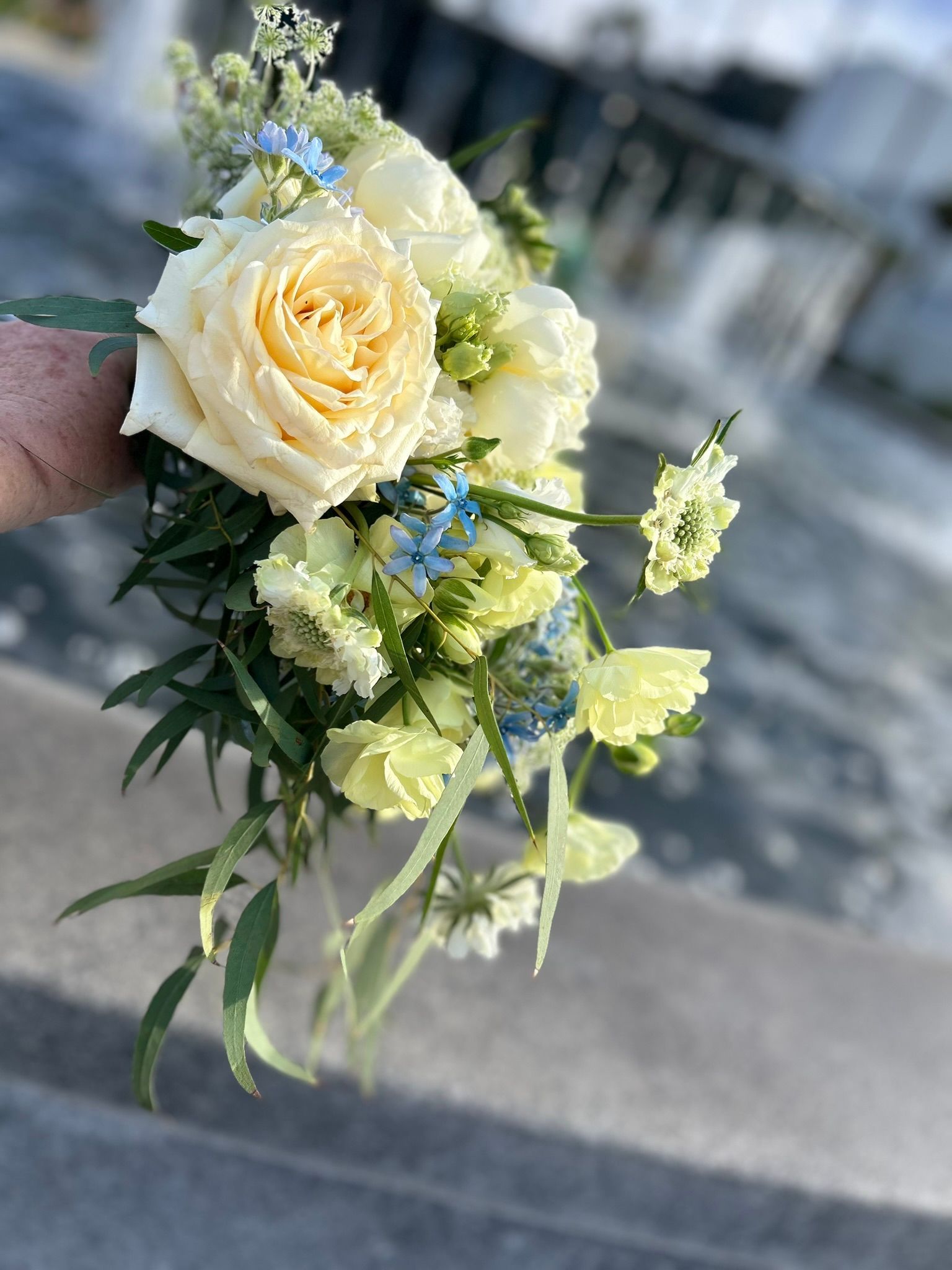 Cascading bridal bouquet