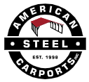 logo for american steel carports, the company who makes the buildings