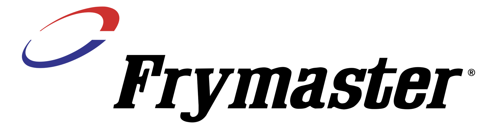 Frymaster logo with a curved line and the word 