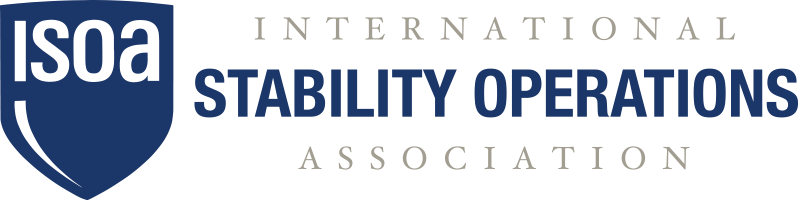 The logo for isoa international stability operations association