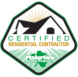 A logo for a certified residential contractor