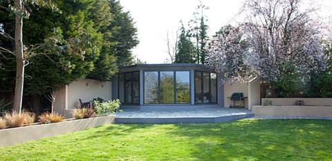 Glass living extension by Kings Building Services