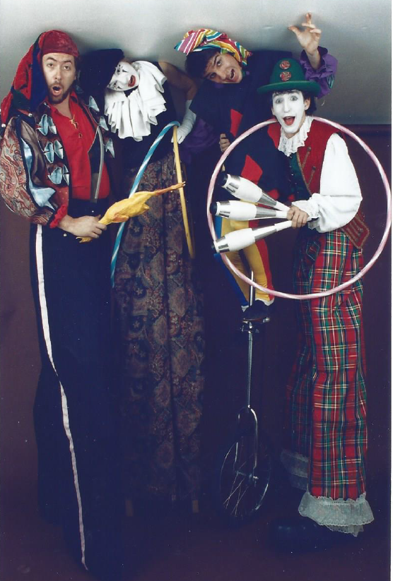 pirate, mime and clown