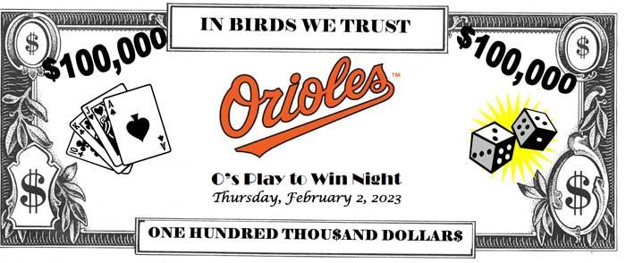 A picture of a dollar bill with the word orioles on it