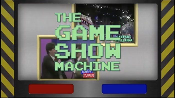 The game show machine is shown on a television screen