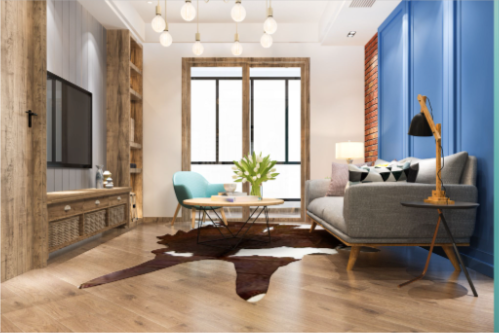 Living Room Flooring California design with modern sofas at Red Bluff Interiors showcasing Interior 