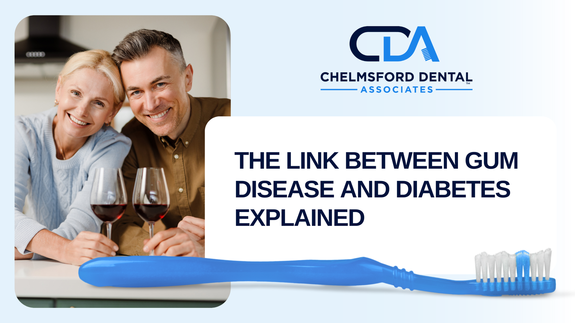 Couple toasting wine. Text: