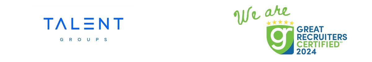 Logo for Talent Group next to a 