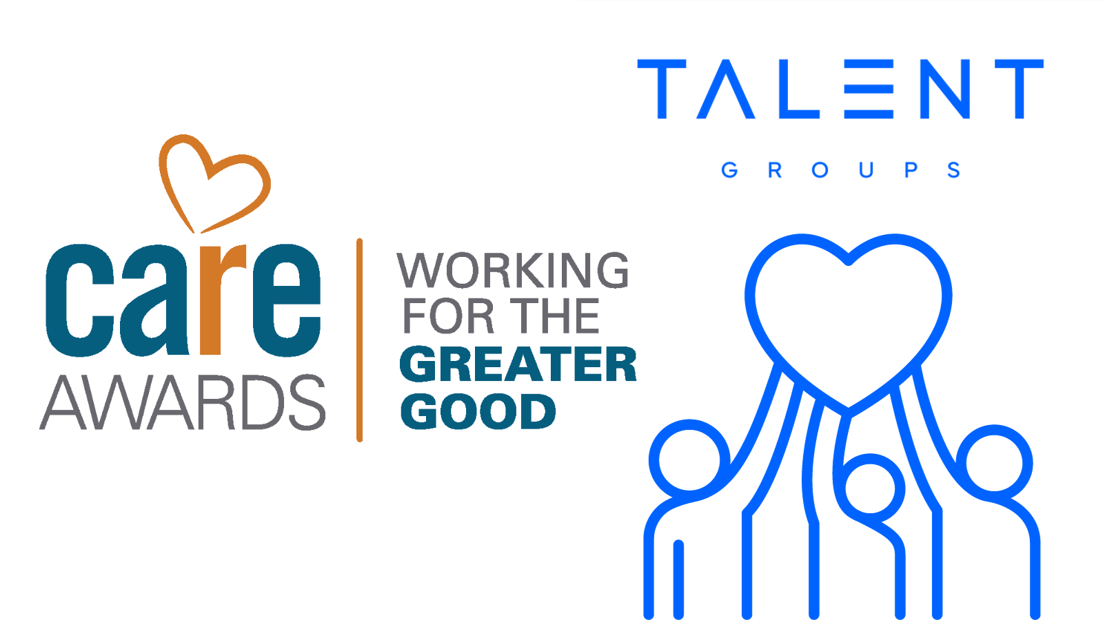 Logo for Talent Groups Care Awards, featuring the text 