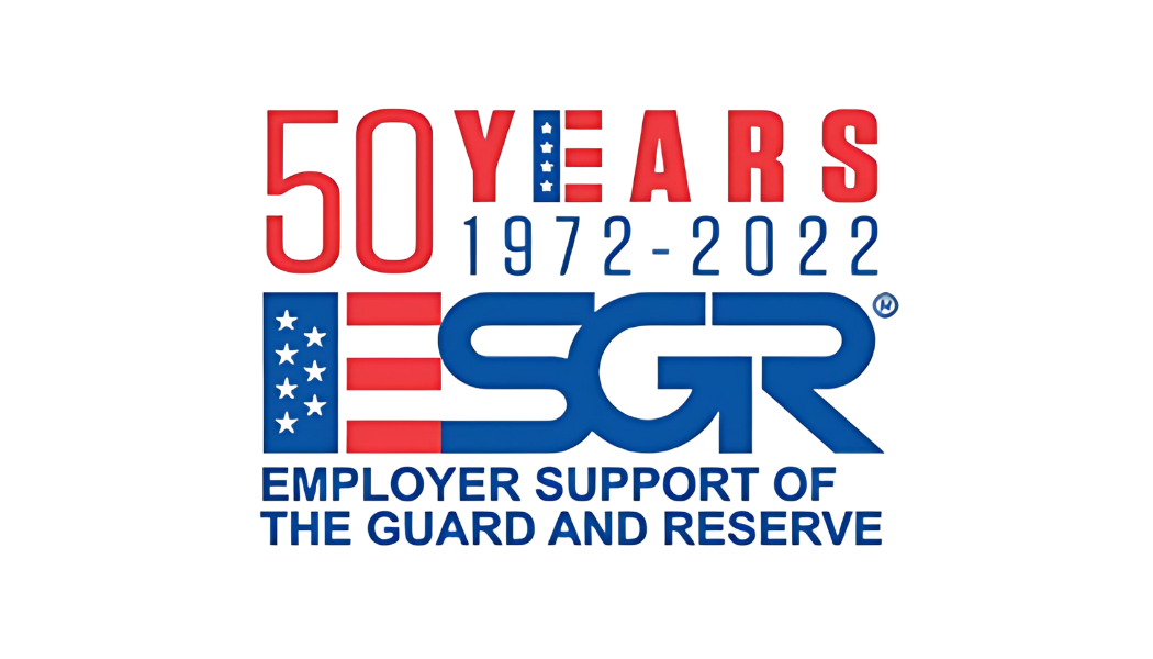 ESGR 50th anniversary logo (1972-2022) with the American flag integrated into the lettering.