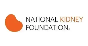 The National Kidney Foundation logo, featuring an orange kidney-shaped icon next to the organization's name.