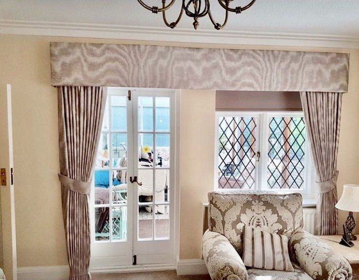 Bespoke living room curtains - neutral tones