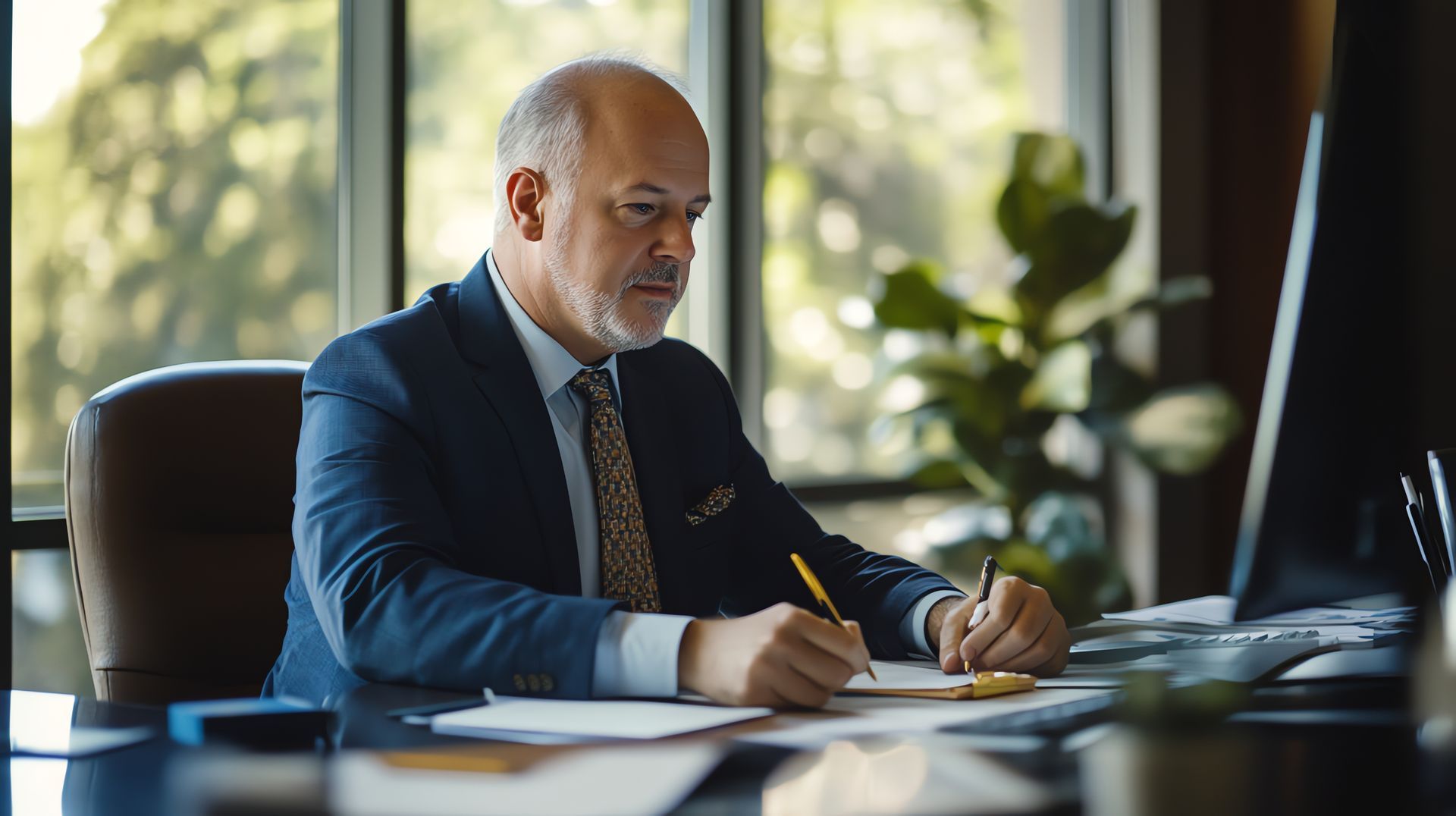 Professional legal expert reviewing documents for LTB hearing representation