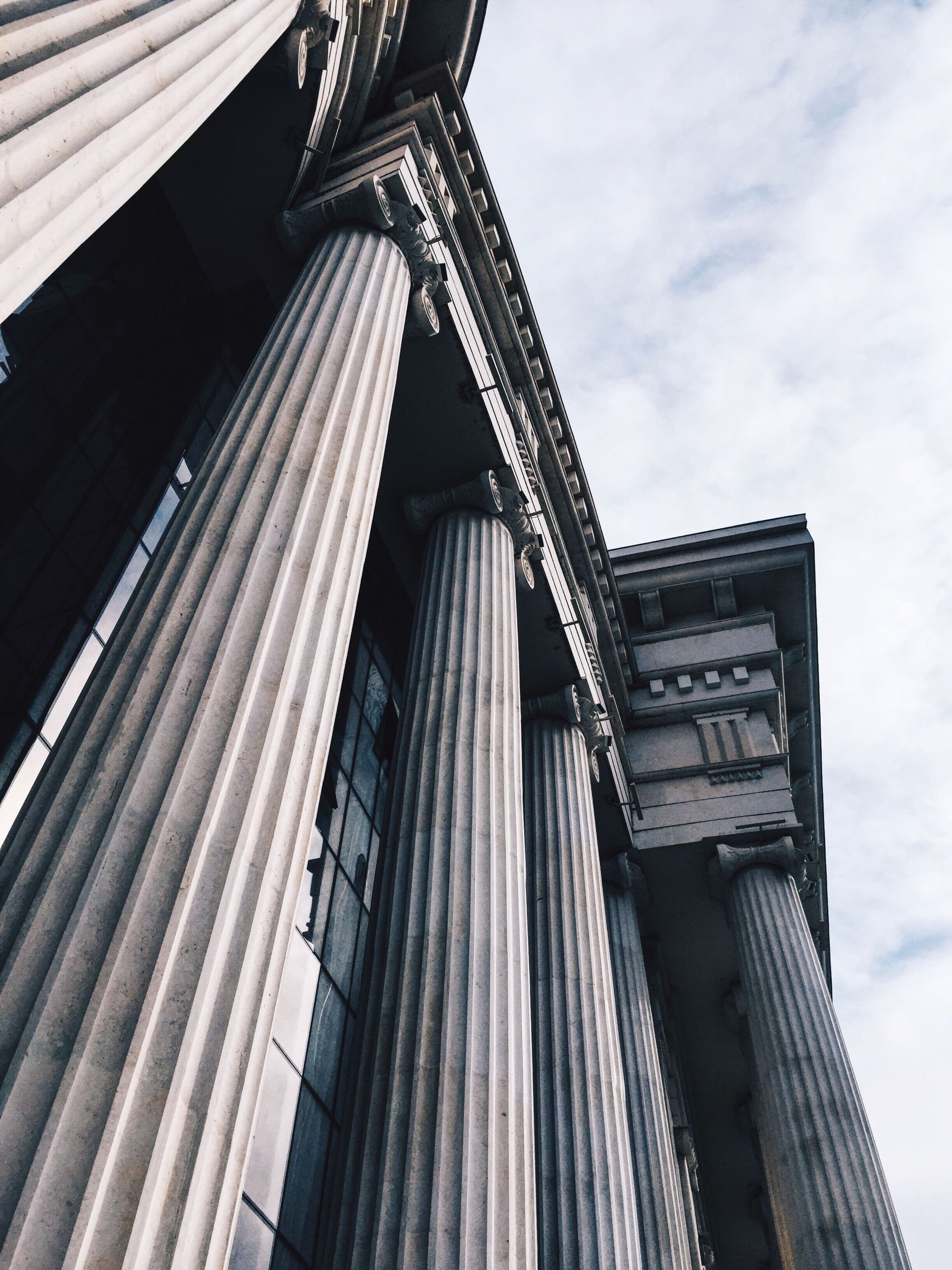 Courthouse columns in Ontario — symbol of legal justice