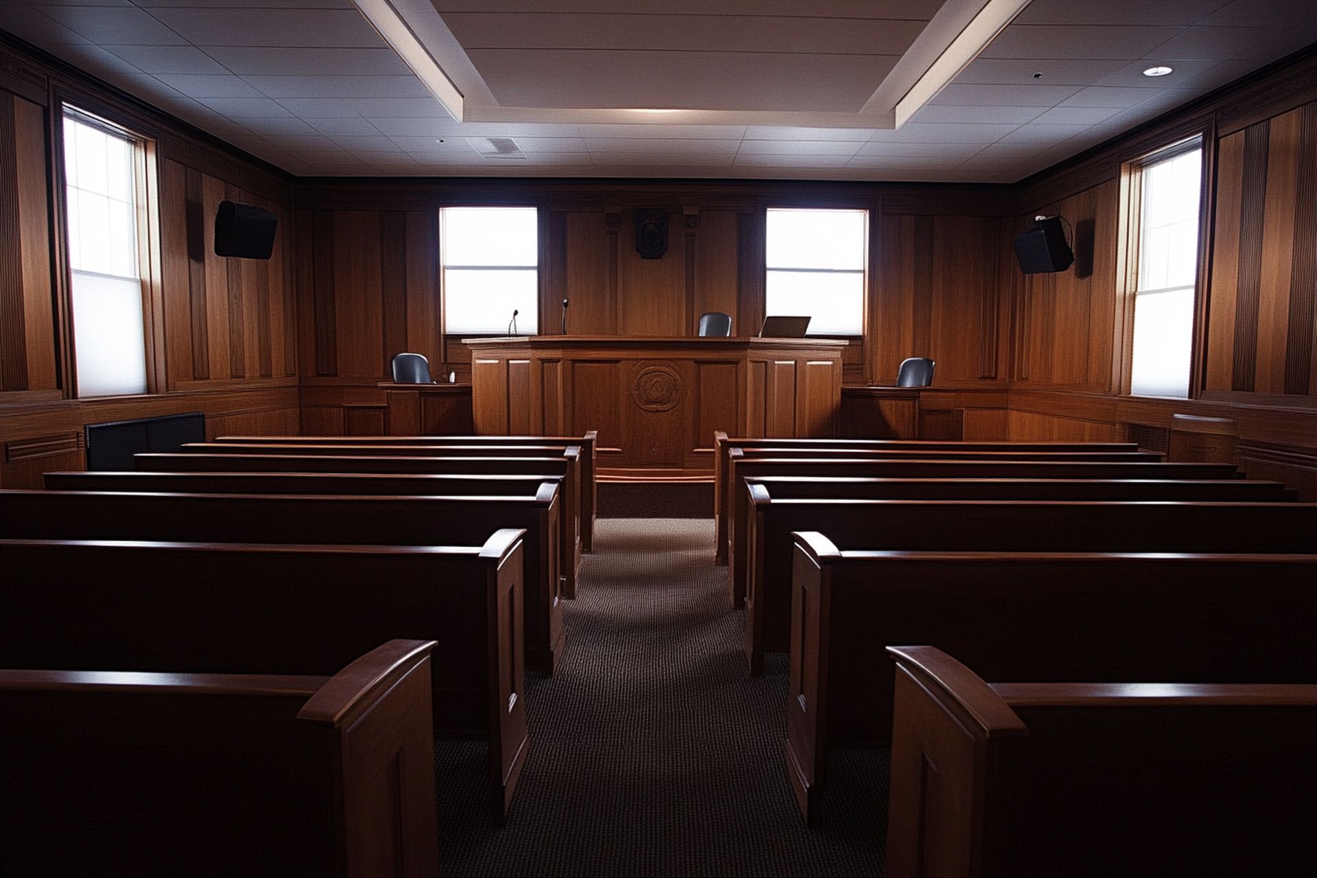 Ontario courtroom interior — where legal cases and paralegal advocacy are heard