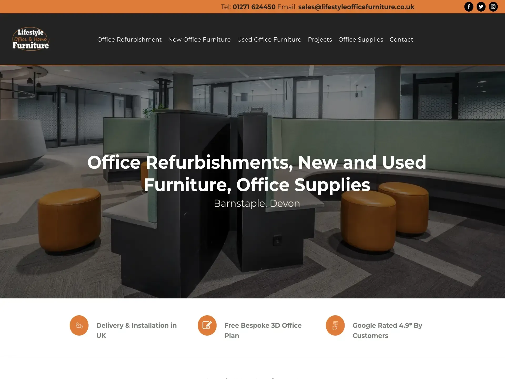 Web Design Devon for Lifestyle Office Furniture