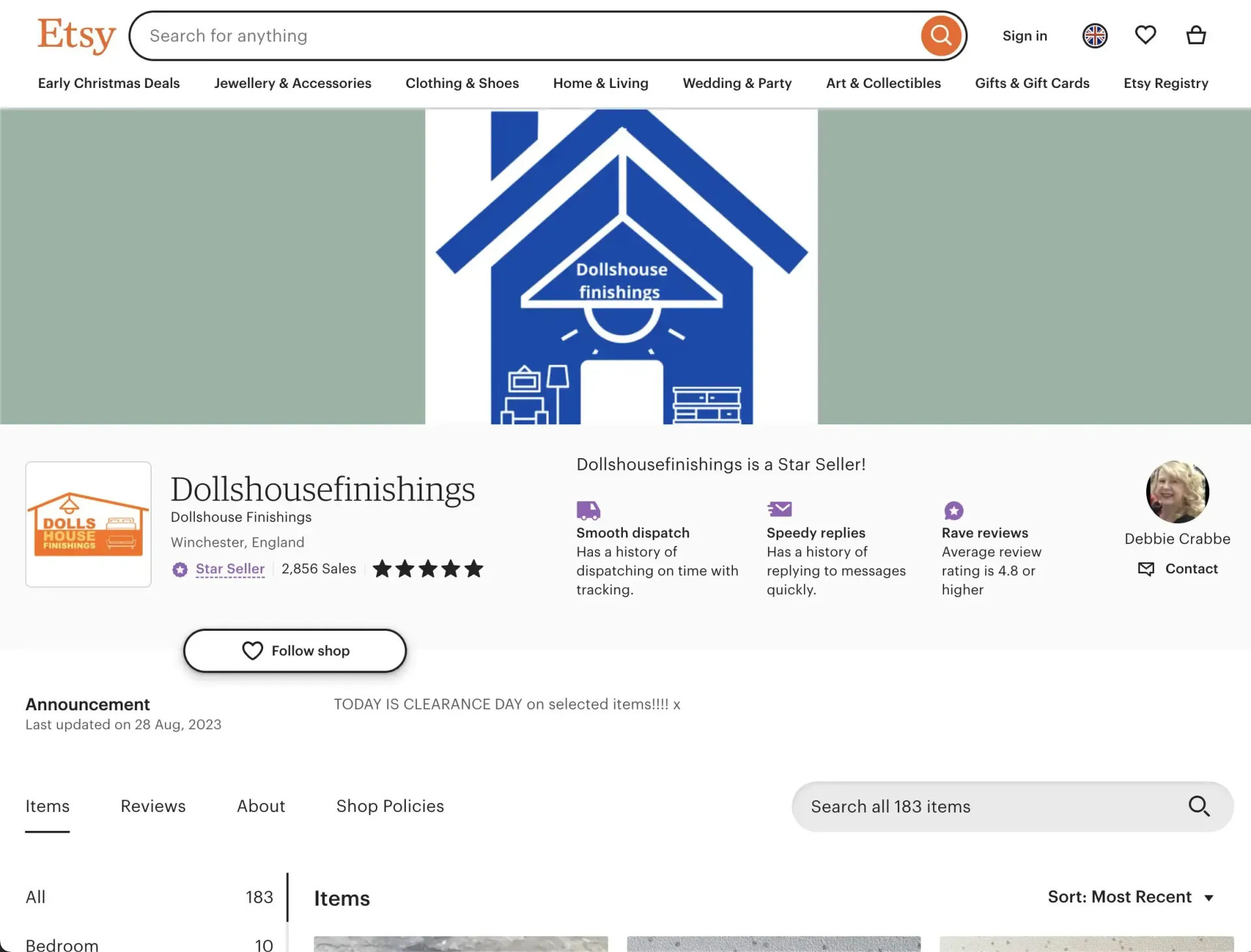 Moving from Etsy, Dolls House Finishings