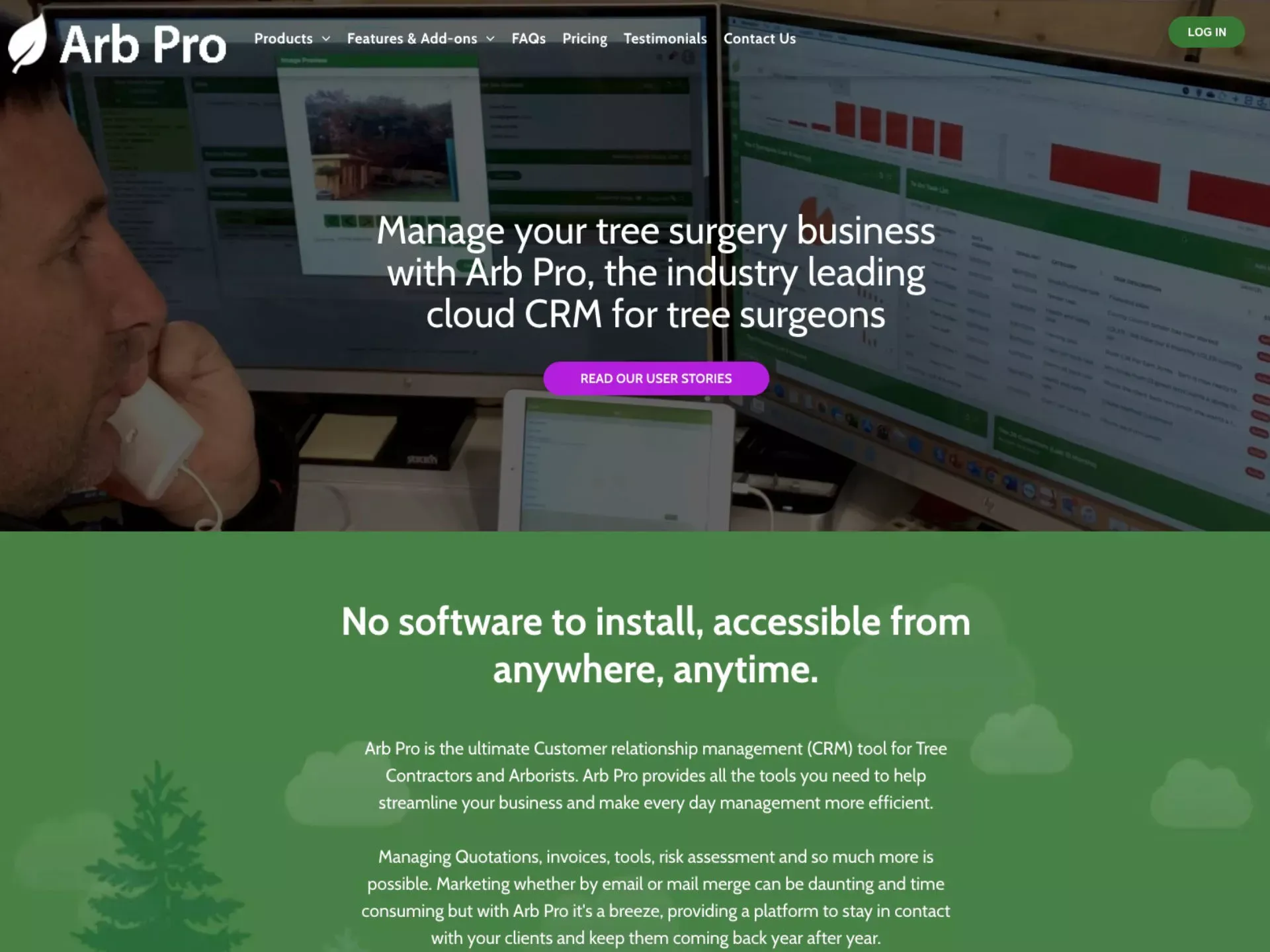Website design in Southampton for Arb Pro Software