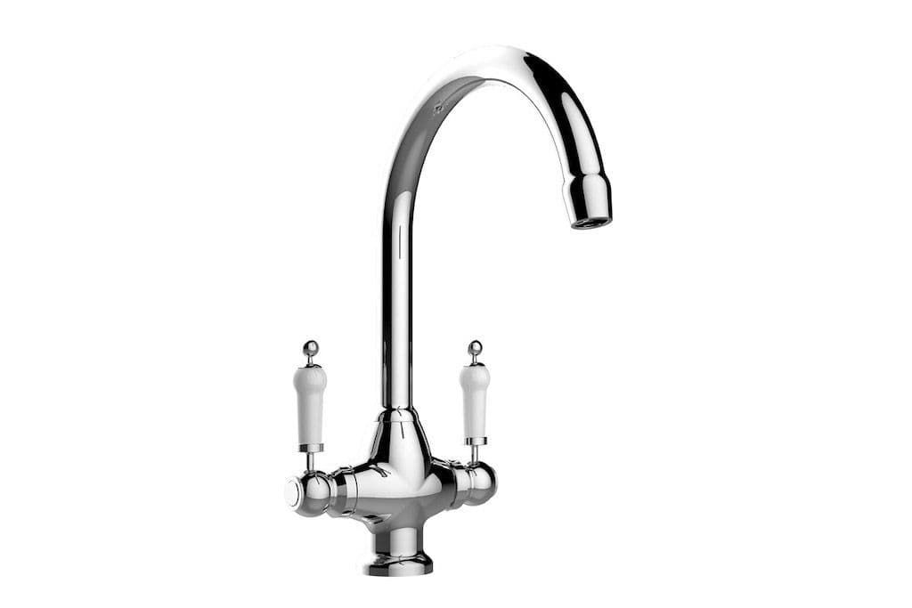 kitchen tap white levers