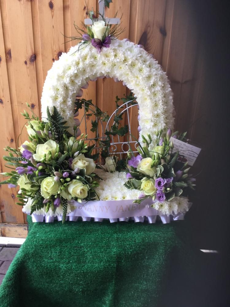 personalised funeral flower Arrangement