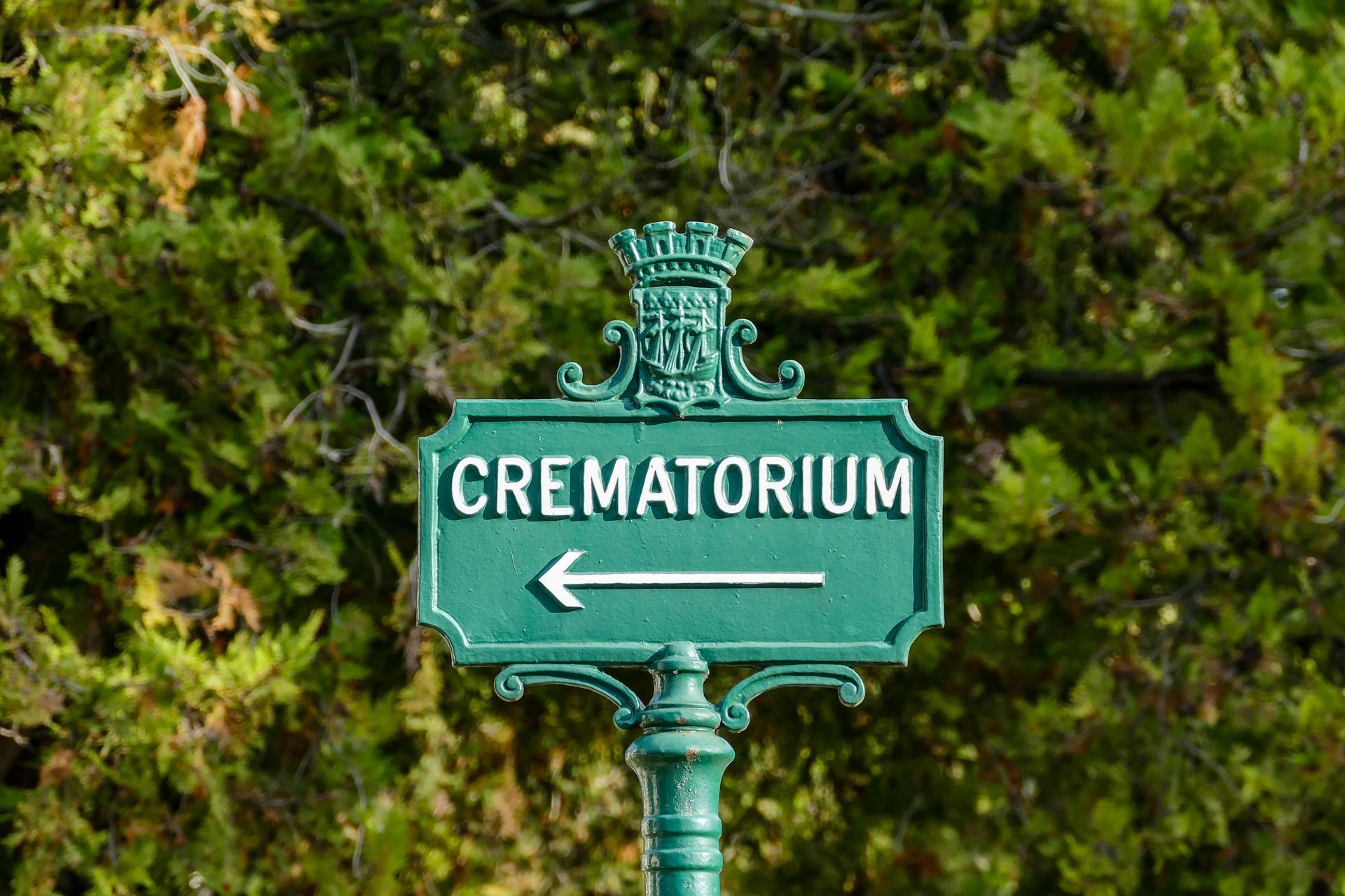 crematorium sign