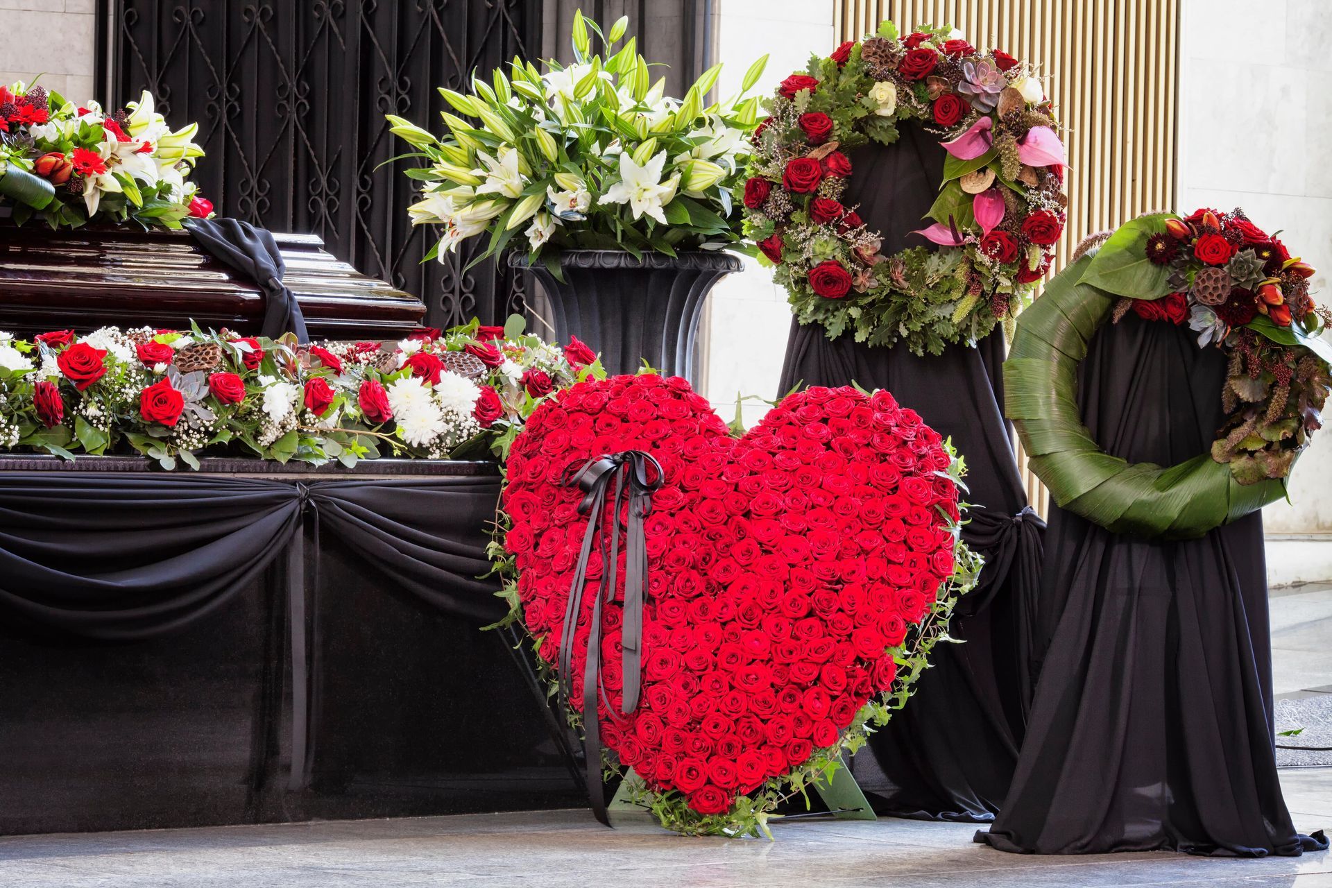 Funeral flower arrangements