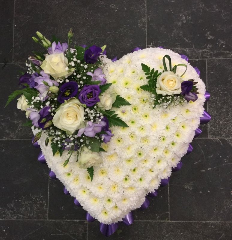 heart shaped funeral flower Arrangement