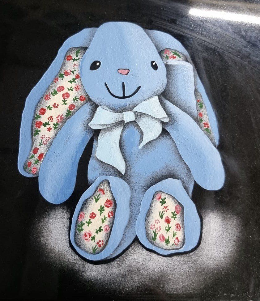 blue bunny headstone
