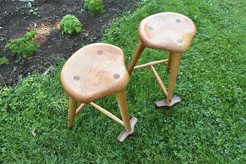 Stool, bench, Custom Handcrafted Furniture in Massachusetts USA