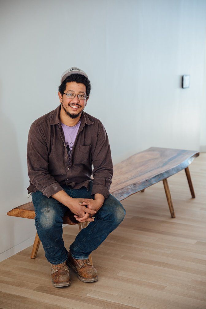 Stool, bench, Custom Handcrafted Furniture in Massachusetts USA