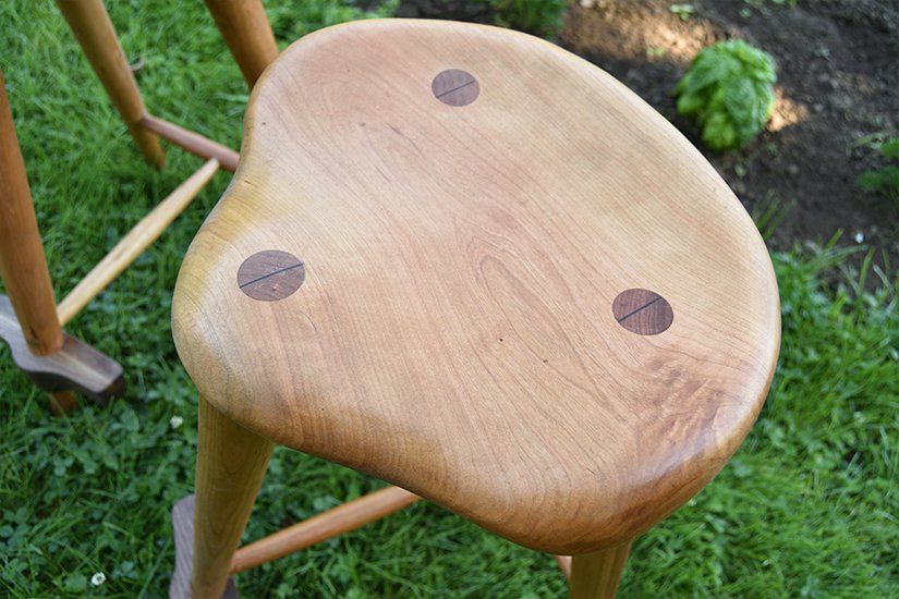 Stool, bench, Custom Handcrafted Furniture in Massachusetts USA