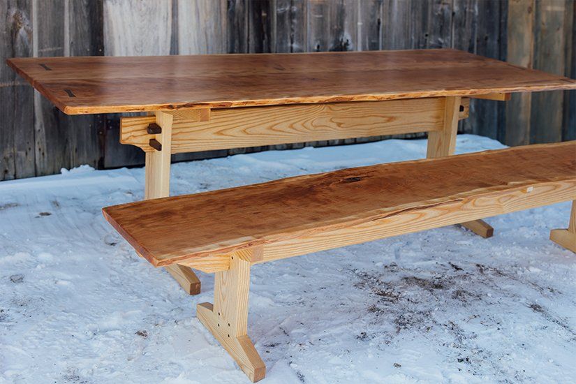 Dining Room Table, Dining Table, Custom Handcrafted Furniture in Massachusetts USA