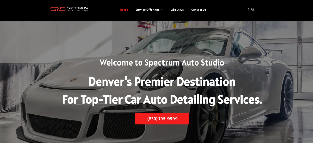 Website Design - Spectrum Auto Studio