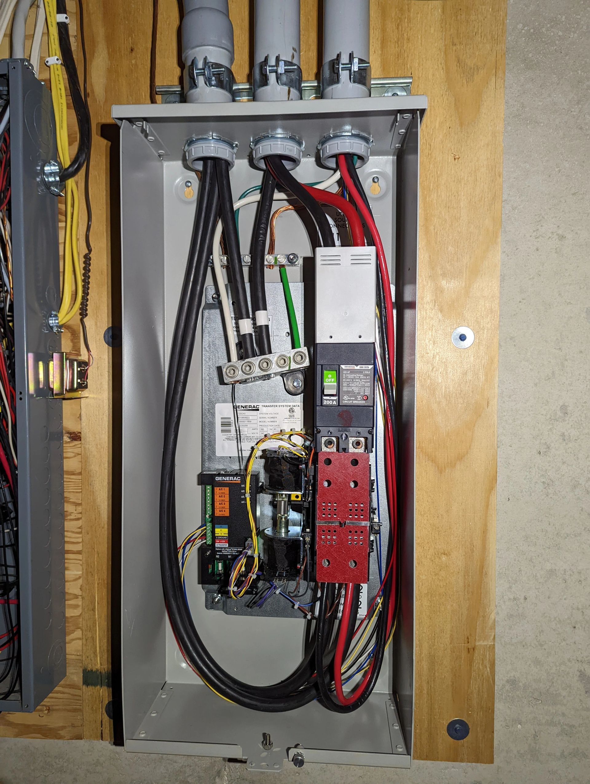 A electrical box with a lot of wires coming out of it