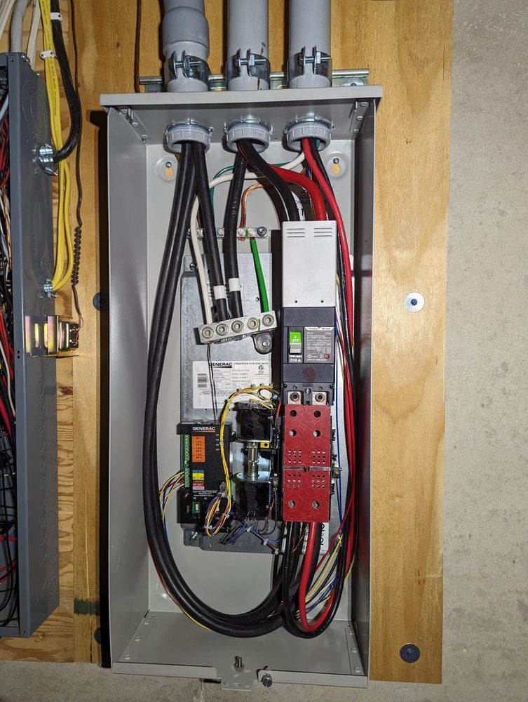 A electrical box with a lot of wires coming out of it