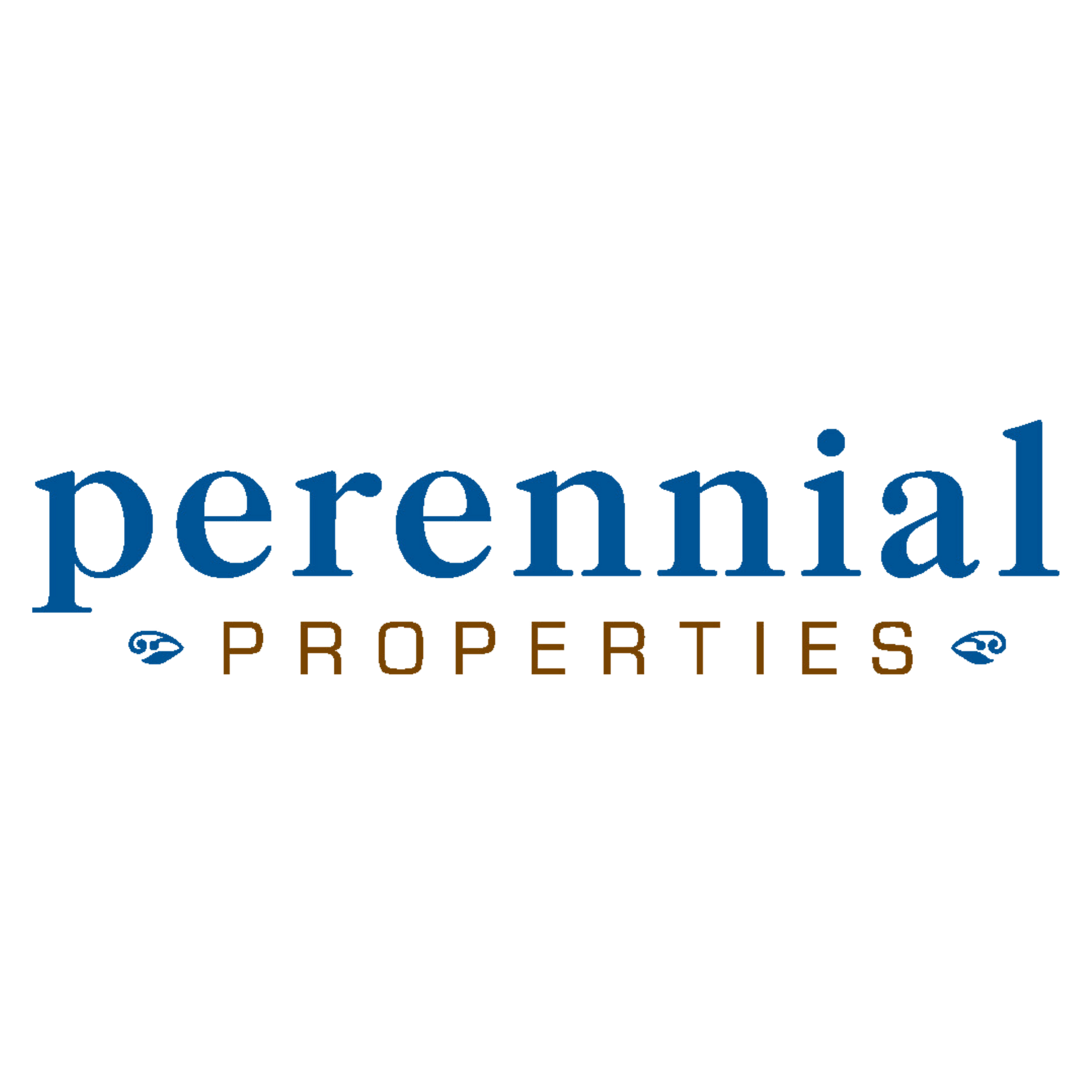 A perennial properties logo on a white background