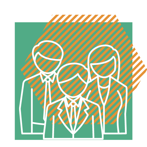 A group of people in suits and ties are standing next to each other.