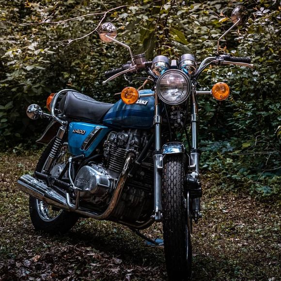 A honda motorcycle is being worked on in a garage