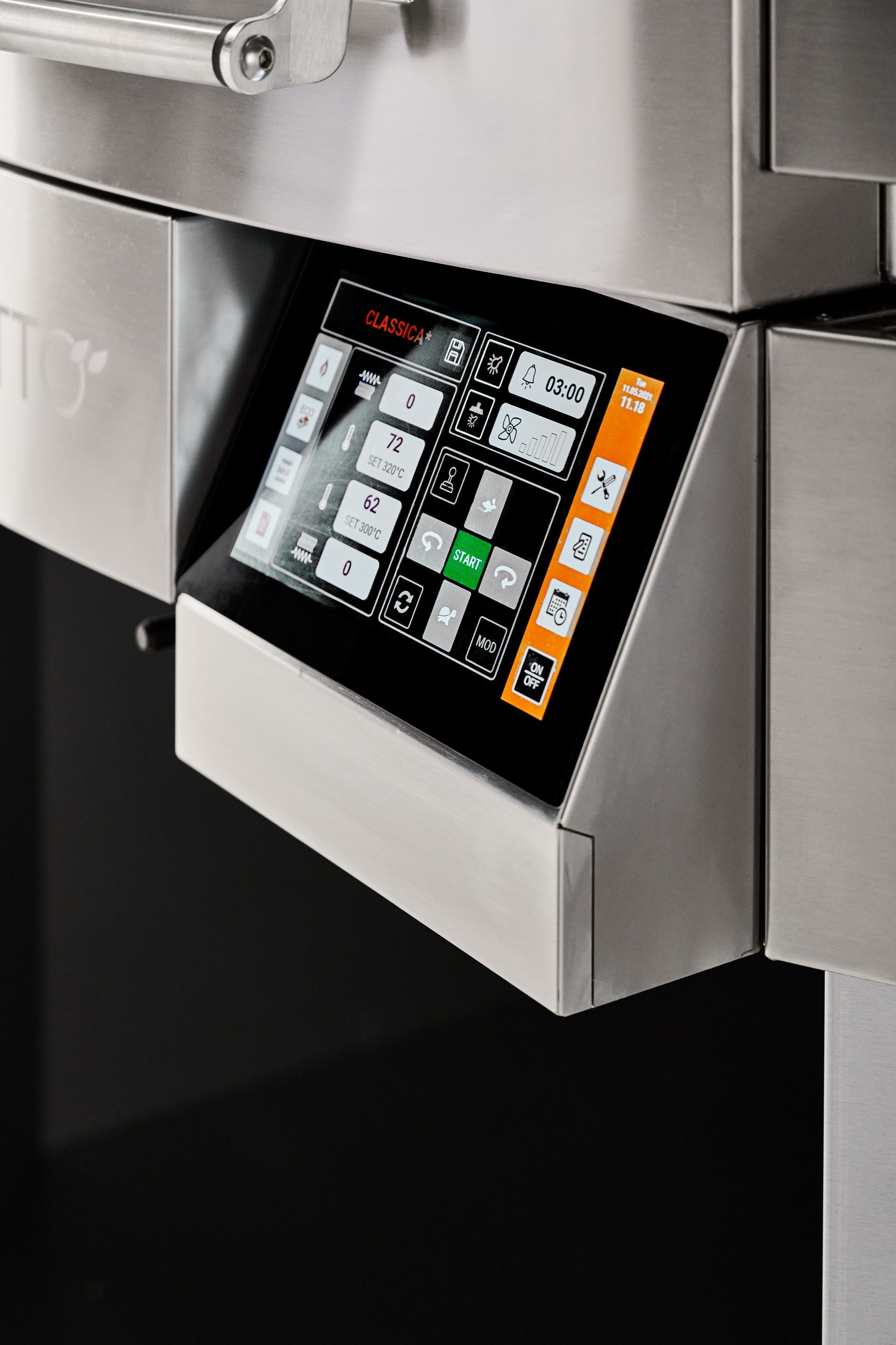 Cuppone Delta pizza oven in stainless steel for professional kitchens
Chef baking pizza in Cuppone Alpha oven with digital controls
Cuppone commercial pizza oven installed in modern pizzeria
Cuppone PizzaForm dough press machine preparing fresh pizza bases
Close-up of Cuppone HE400 pizza oven with energy-efficient design
Cuppone Italian pizza ovens showcased at Fine Food Sydney exhibition
