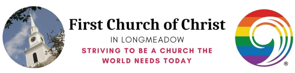 A logo for the first church of christ in longmeadow