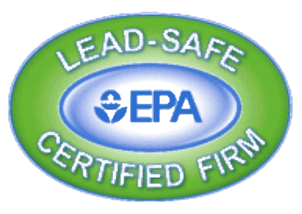 A lead safe epa certified firm logo on a white background