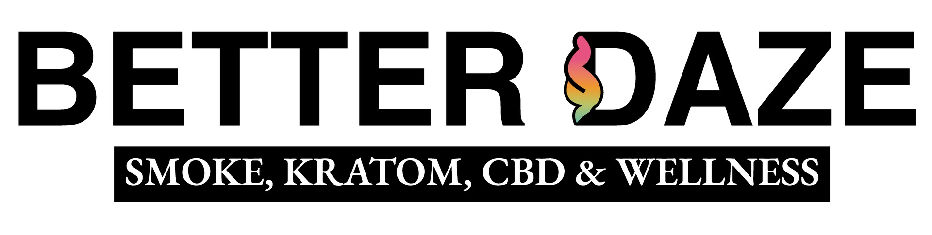 Logo for Better Daze, a store offering smoke, kratom, CBD, and wellness products.