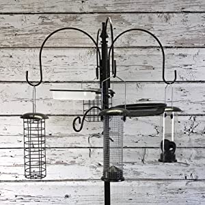 Selections Metal Complete Bird Feeding Station with 4 Feeders