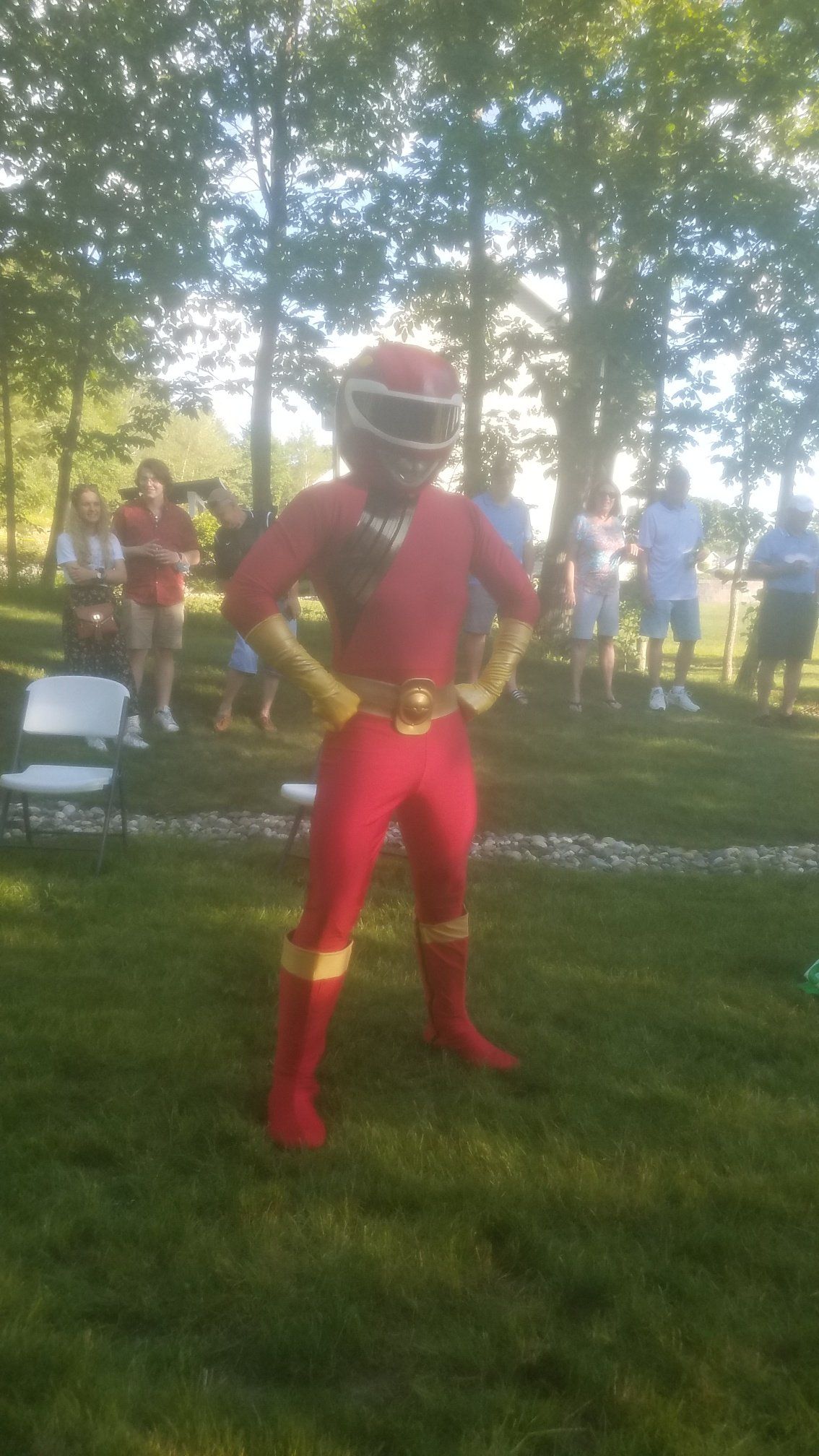 Red Ranger Costume — Delmar, NY — Zing-A-Gram Event Planning