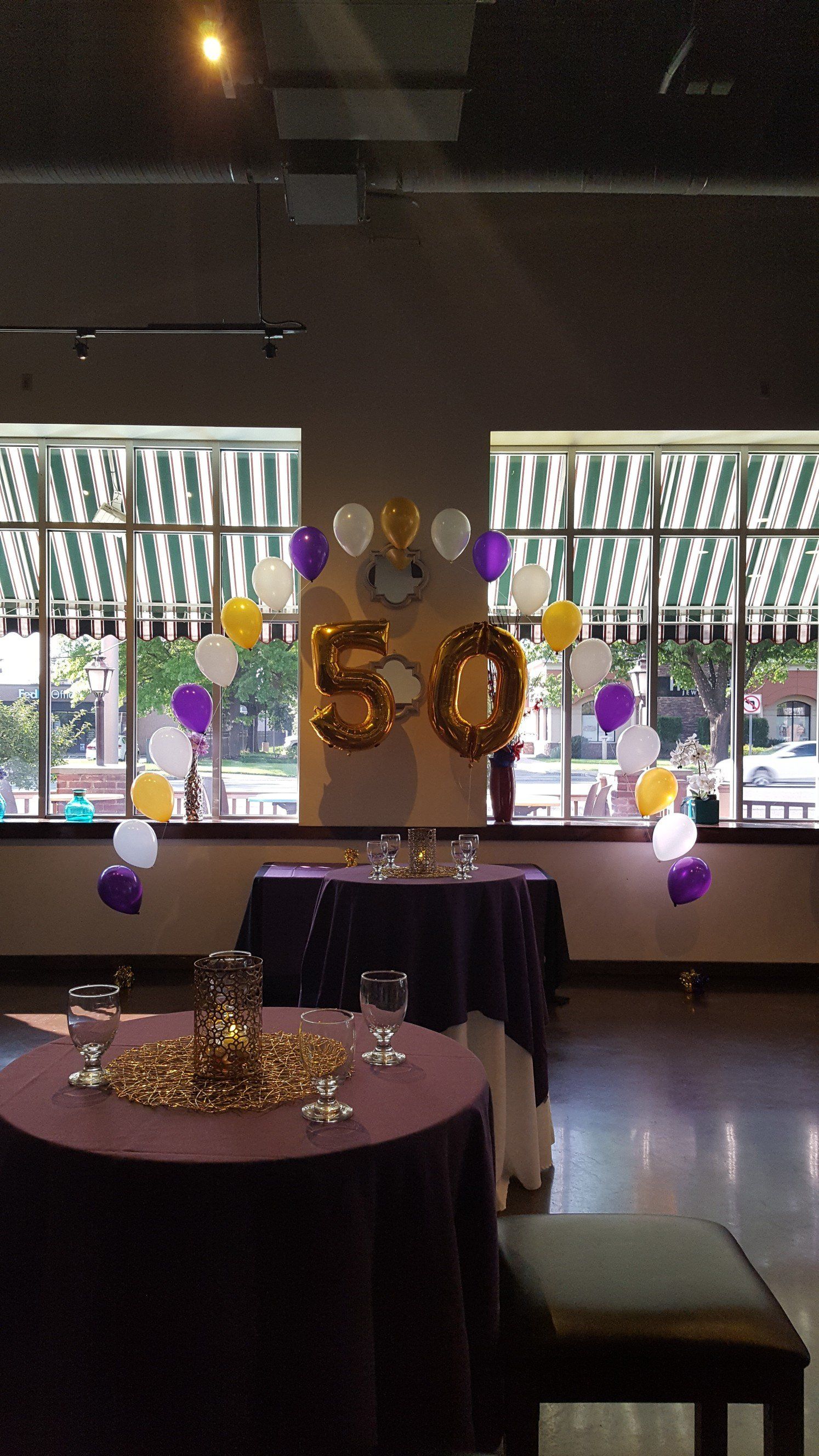 Purple, White, Gold Balloons #50 — Delmar, NY — Zing-A-Gram Event Planning