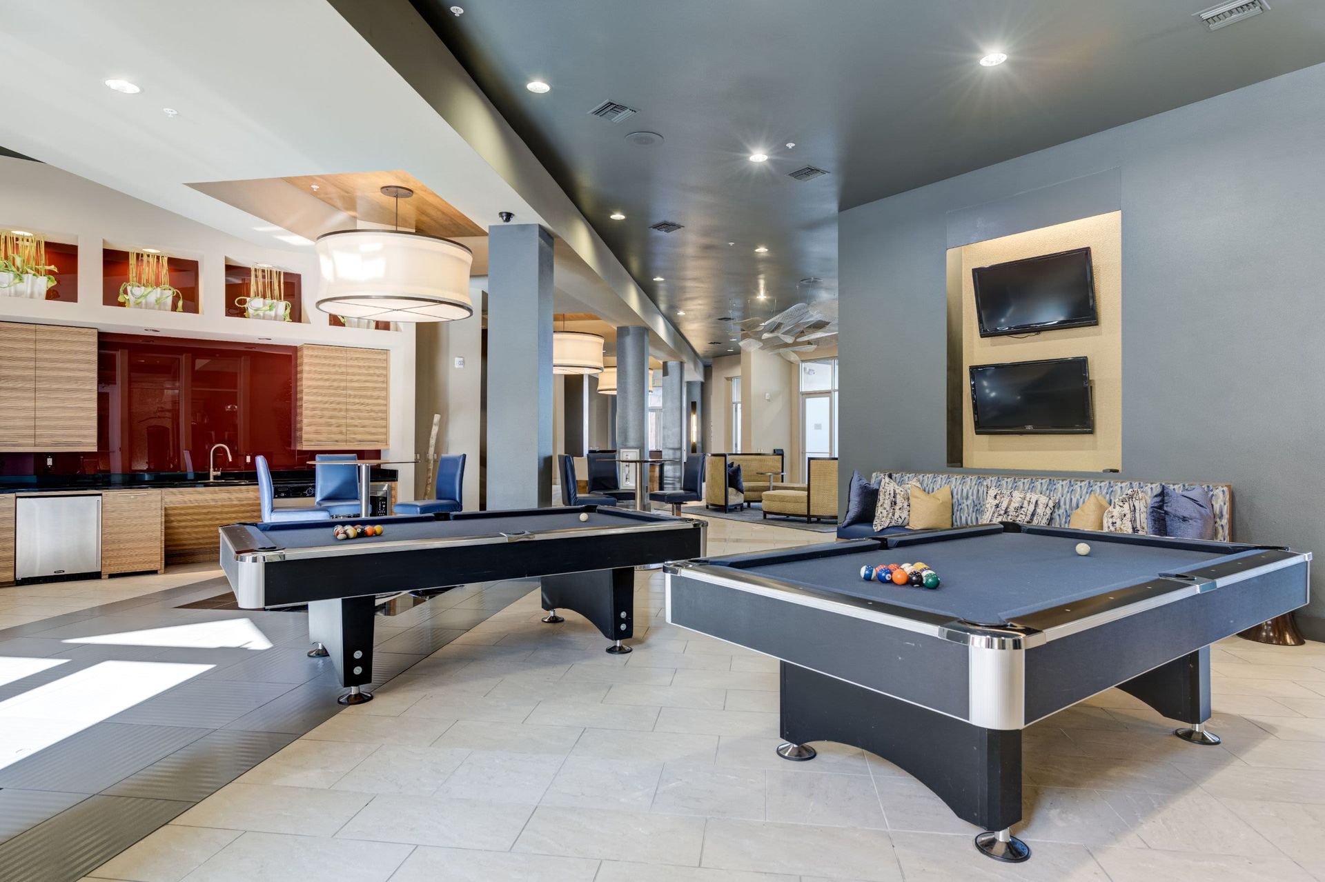 Resident Clubhouse with Pool Tables at The Marq at Ridgegate