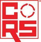 A red and white logo for a company called co rs.