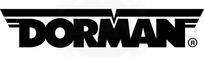 A black and white dorman logo on a white background.